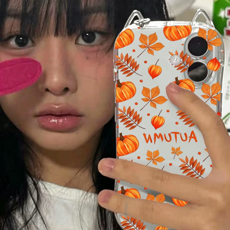 Phone Cases For Iphone 16 - Casing Ponsel Motif Daun Gugur dan