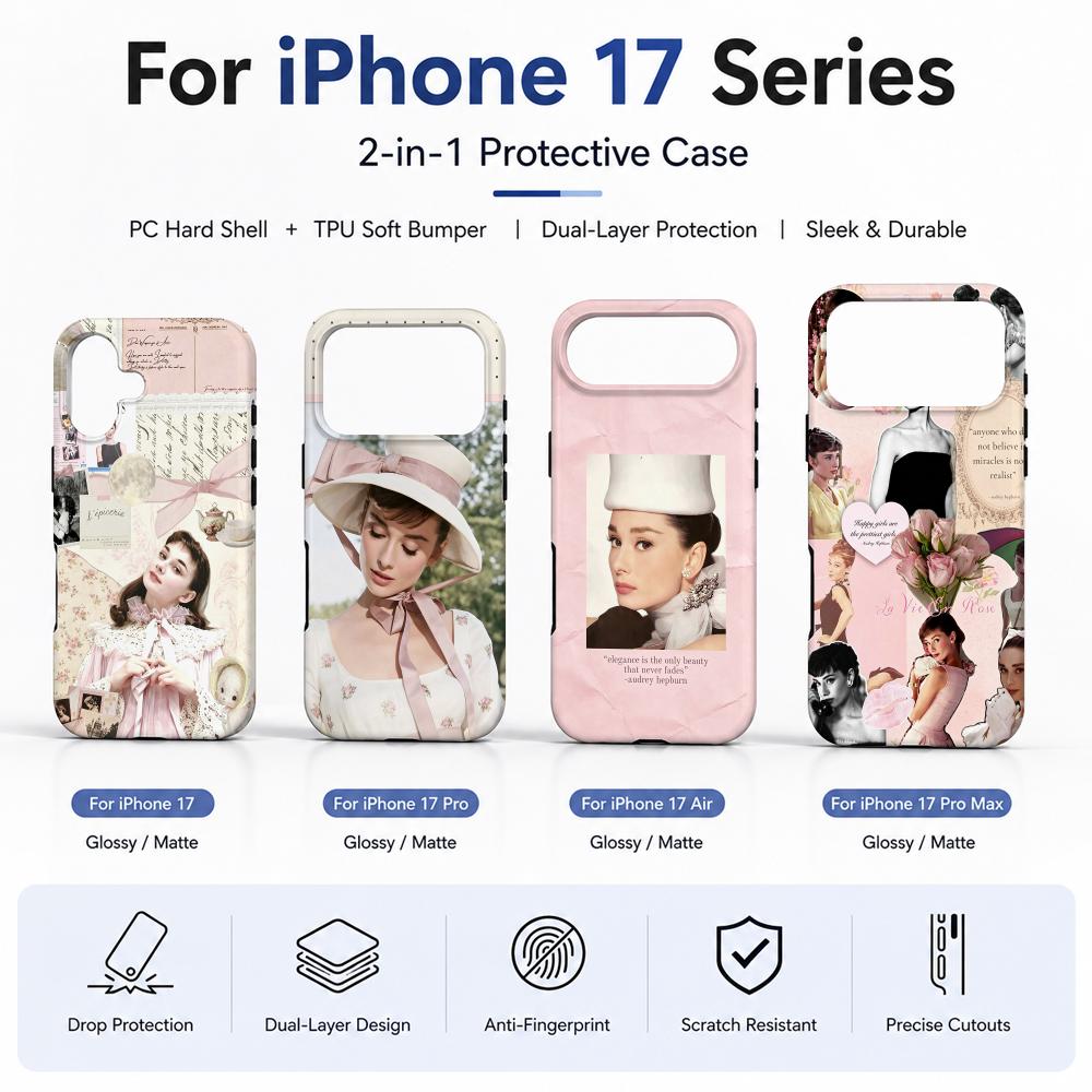 A-Audrey H-Hepburn Casing Pons - Phone Cases H&M ulasan dan harga